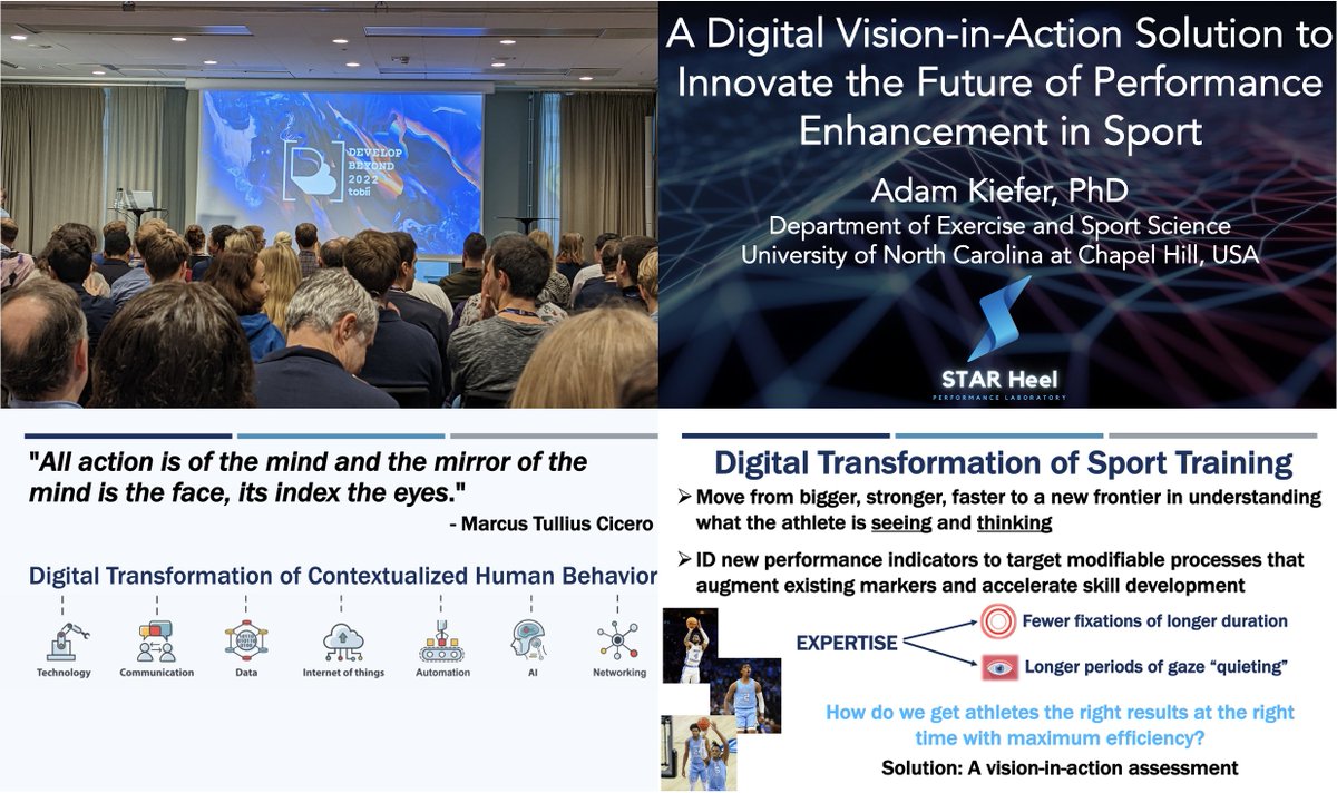 Excited to attend and speak at <a href="/TobiiTechnology/">Tobii</a>'s #DevelopBeyond22 conference in Stockholm today! #quieteye #DigitalTransformation #sport #eyetracking