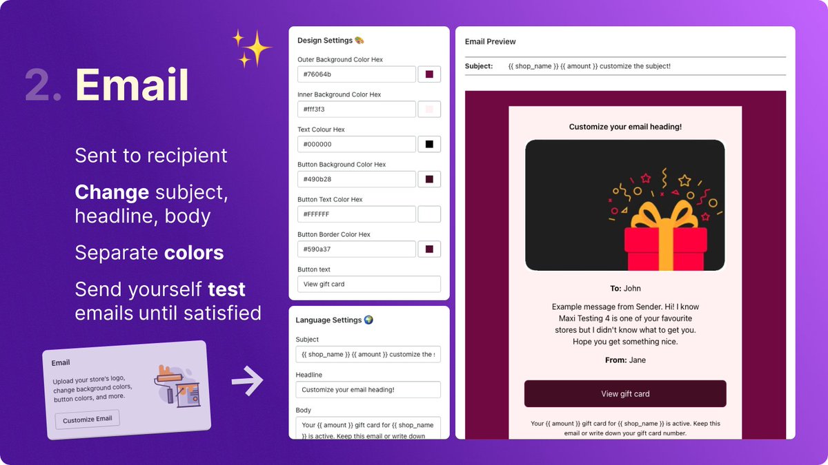 goappstudio's tweet photo. NEW: The Popup has had a makeover! πππΌββοΈπ
π² Customers now see a live preview when filling in their name and message - it reflects what the recipient will see when redeeming their gift card. Let's gooo!!!!
#shopify #giftcards #goappstudio #gogiftcards https://t.co/Xdq9VrR8ec