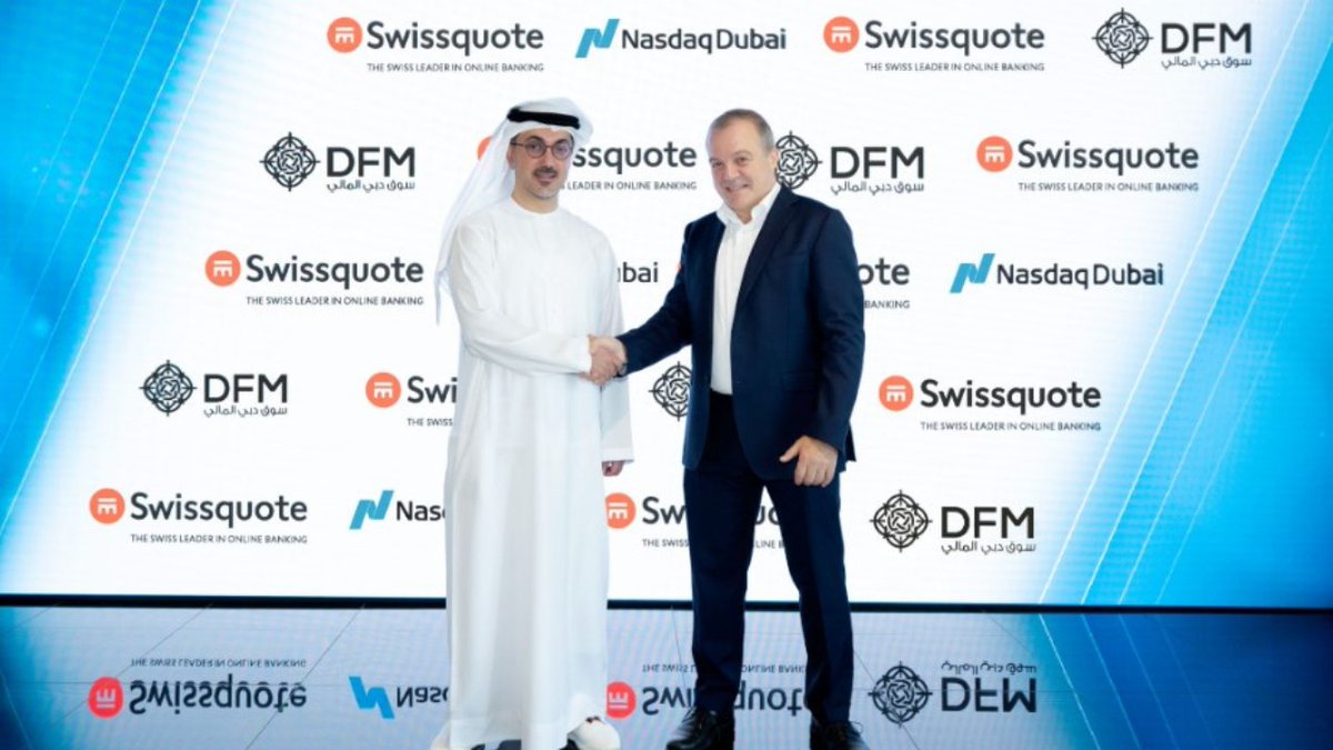 As part of its constant efforts to boost market accessibility for greater numbers of international investors, Dubai Financial Market (<a href="/DFMalerts/">Dubai Financial Market</a>) today welcomed Swissquote, endeavor to allow its clients’ access to DFM listed securities from today.
▶️ PR: swq.ch/Kf