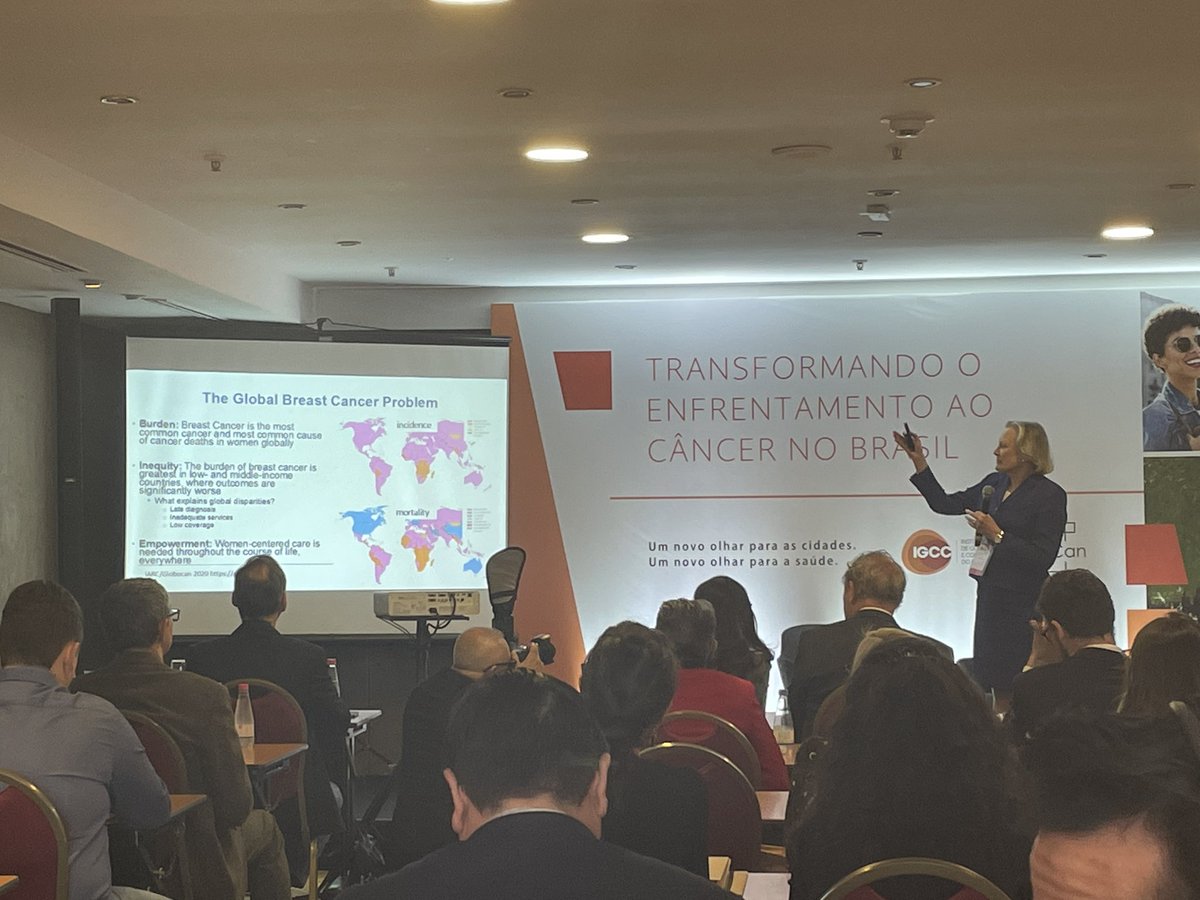 Excited to hear @jrgralow speak to the Porto Alegre cancer community about breast cancer 🙌 Thank you @danivotto and IGCC for hosting @ASCO in Porto Alegre for the MCMC! @CCan_org #BreastCancerAwareness #ASCOInternational #whoruntheworld #empowerwomenleaders
