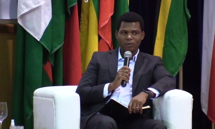 sacjf's tweet photo. @BorgesNhamirre, @issafrica on stage at the  #SACJF2022 annual conference discussing how to combat terrorism. https://t.co/DwNvZpYX5P