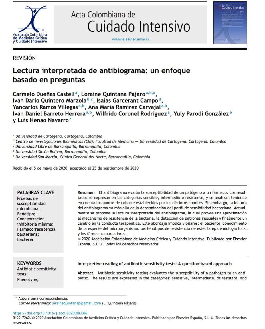 Leo_Santo5's tweet photo. Interpretación del Antibiograma🧫

🔰La lectura del Antibiograma va más allá de apreciar resistencia o sensibilidad‼️

Necesario conocer:
1️⃣Paciente
2️⃣Especie de microorganismo
3️⃣Fenotipos de resistencia
4️⃣Epidemiología local
5️⃣Fármacos marcadores

🔓📃https://t.co/xxt3Jmyt5s https://t.co/fFOCvBoFWv