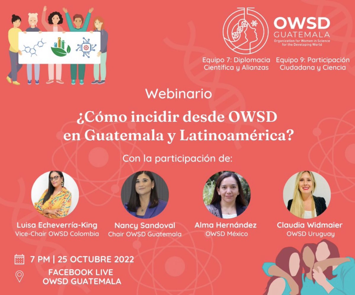 Tenemos el agrado de compartir este webinar organizado por @Owsd_GT con la participación de nuestra integrante <a href="/WidmaierClaudia/">Claudia Widmaier Müller</a> Seguimos #construyendo comunidad entre los #capítulos