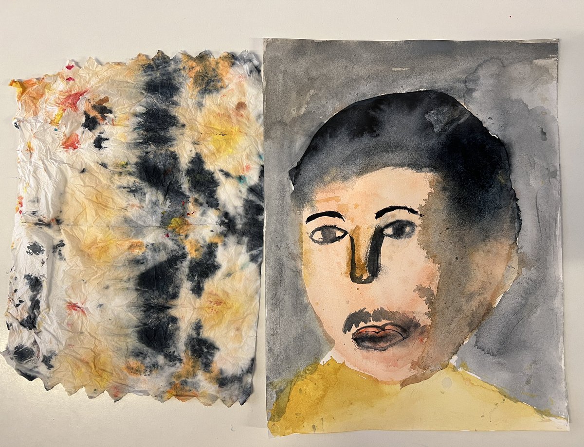 artiescola's tweet photo. 🗣Avui amb la Cori Mercader, artista i educadora del M/A\C hem treballat el concepte OBSERVACIÓ/FRUSTRACIÓ a partir de la pintura de “ROSTRES LÍQUIDS”. L’aigua, el joc de colors, el gest i l’emoció HAN FET LA RESTA ♥️ @artiescola @macmataro @escolamsola #paredolia #abstracció https://t.co/qFcQYF2SaM