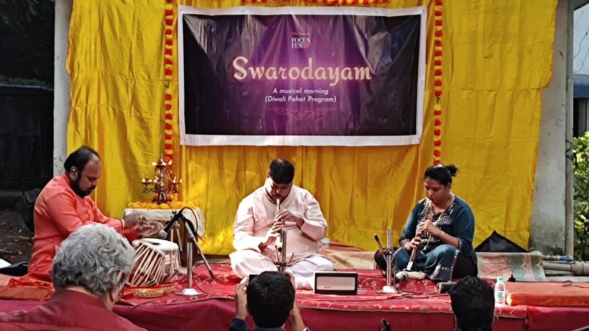 FocusFew2Win's tweet photo. The mesmerizing Shehnai tunes, the melodious vocals, open-air venue and colorful decor created a magic in the air at ‘Swarodayam!’

Thank you, everyone who made this event a success – we can’t wait to host more such events in the future. https://t.co/cTf3vaTrah
