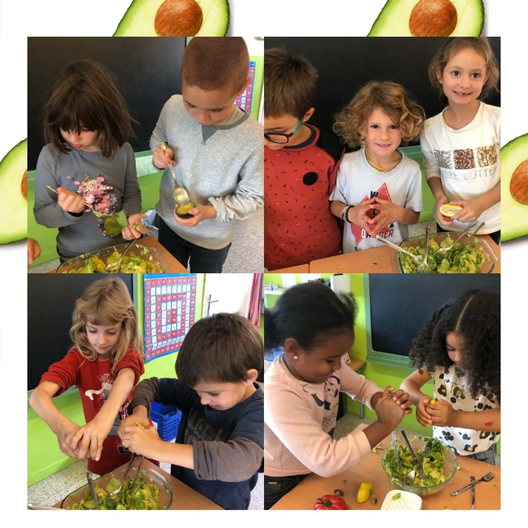 escolasantjoan's tweet photo. L’alumnat de p1 fem a l’assignatura de castellà un projecte sobre Mèxic amb la finalitat de conèixer una cultura molt diferent a la nostra.
Avui hem apreciat la seva cuina amb una recepta que ens ha encantat: “Guacamole”!#escolasantjoanberga #cicleinicial #p1 https://t.co/yWUtdGltR3