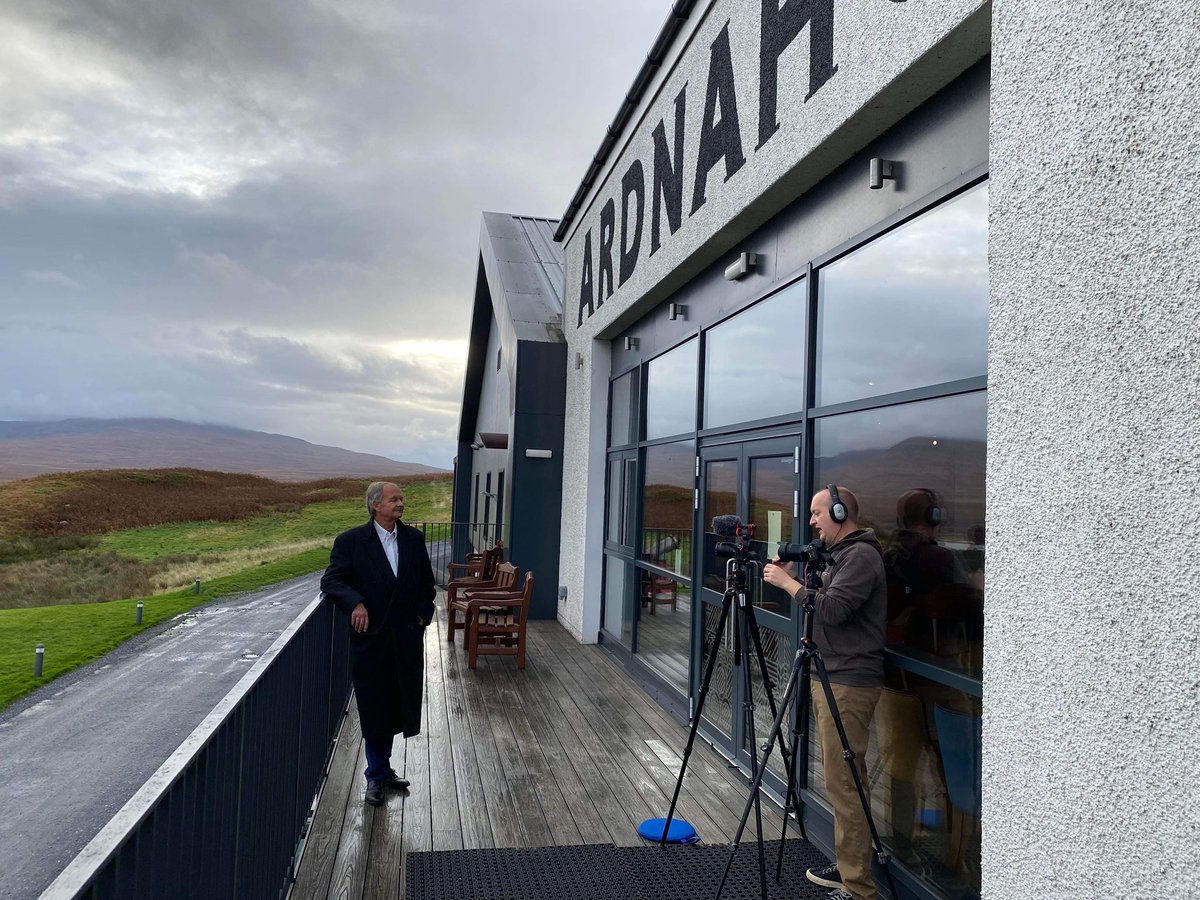 Almost like Hollywood today on #Islay as we do some filming around the distillery.