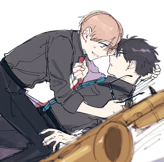 あと今日は志筑の誕生日でした～!お祝いリプやツイートありがとうございます……!!!載せられるよさげな絵がなかったので連載ページの絵のラフを貼っときますわ…… 