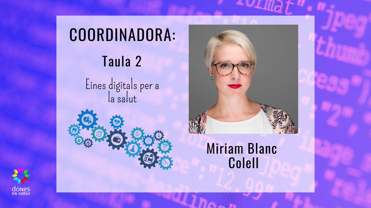 donesenxarxa's tweet photo. Coneixes les coordinadores de #WomanLiderTIC 2022? 
🙋‍♀️ @xiket4 coordinarà la Taula de debat 2 "Eines digitals per a la salut"
🏃‍♀️Vine a compartir una jornada on les  #donesTic seran les protagonistes
📲Inscripcions gratuites: https://t.co/YdWKgRsZT9 https://t.co/09U4N0PsMB