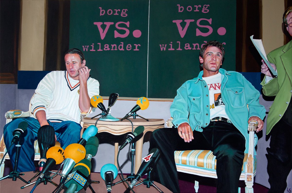 svensktoppen on Twitter "Äntligen färdig med Björn och Mats Wilandermålningen. 120x80 cm