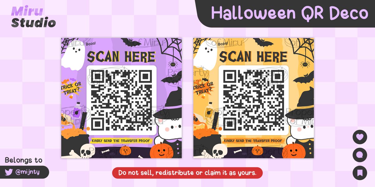 mijnty's tweet image. ꒰ FREEBIES ꒱ Halloween QR Deco 
ㅤ
ㅤ💐。RT/Like sebelum simpan/pakai
ㅤ🍂。Tersedia via GDrive dan Canva
ㅤ
🚫 Do not sell, redistribute or claim it as yours 🚫