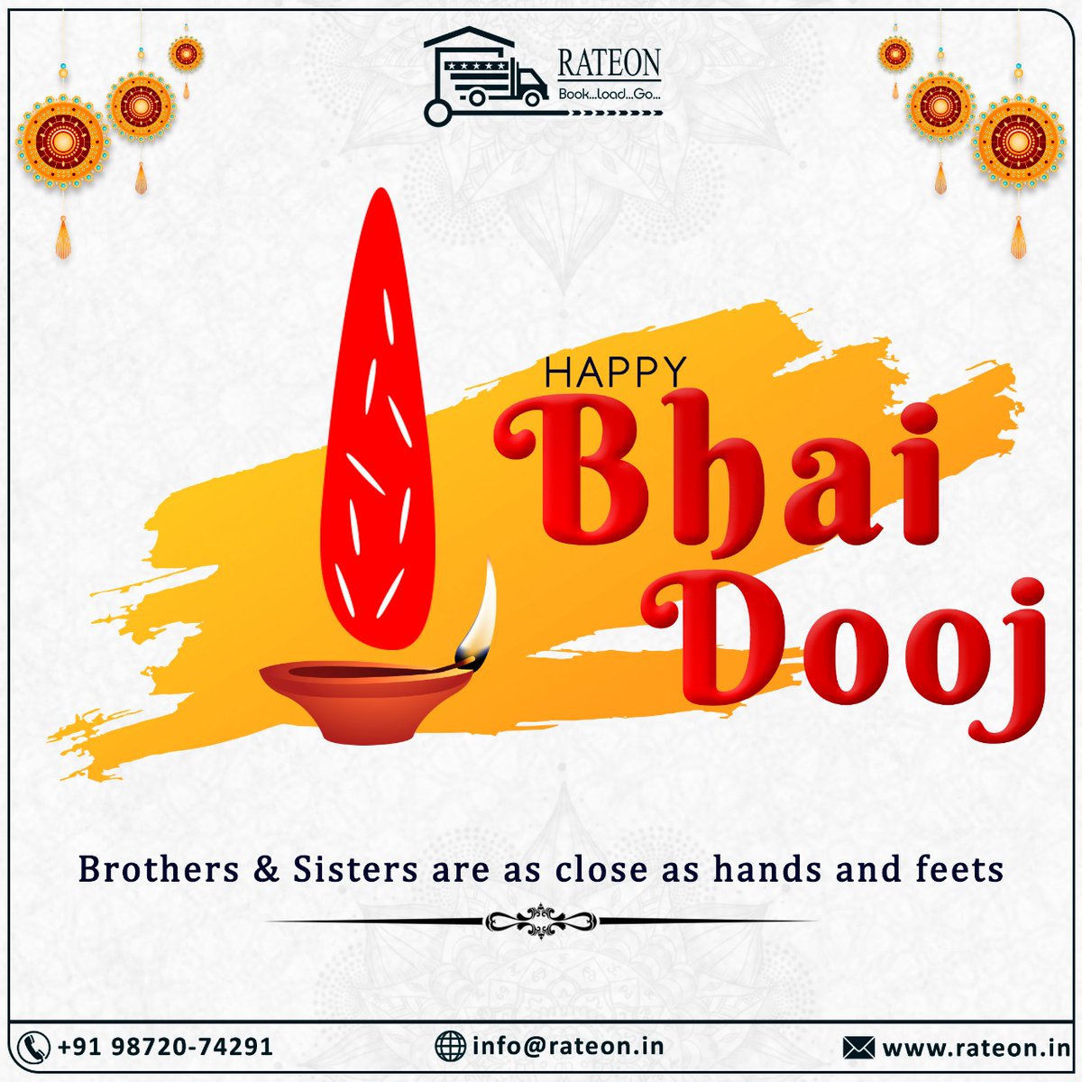 RateonL's tweet photo. May the auspicious occasion of Bhai dooj strengthen the relationship between you and your sibling. Happy Bhai dooj 2022
#Rateon #Pune https://t.co/oLDRw36dFD