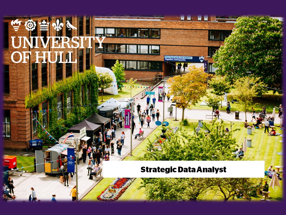 Interested in data, do you have strong analytical and evaluative skills? If so, why not take a look at this vacancy at the University for a Strategic Data Analyst. For further details please visit 👇jobs.hull.ac.uk/SP0002