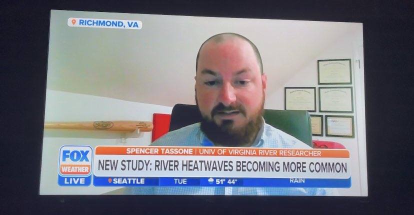 I was live on <a href="/foxweather/">FOX Weather</a> this morning talking about my new paper on riverine heatwaves in the U.S. <a href="/uvaevsc/">UVa EnviSci</a> @uvavpr <a href="/aslo_org/">ASLO</a> #ASLO_Letters <a href="/PaceLabUVA/">Mike Pace</a> <a href="/ecojaw/">Jonathan Walter</a> <a href="/PWarblerman/">Alice Besterman</a> @CALgalBloom @zooplankton_dad <a href="/DrCloern/">Jim Cloern</a> doi.org/10.1002/lol2.1…