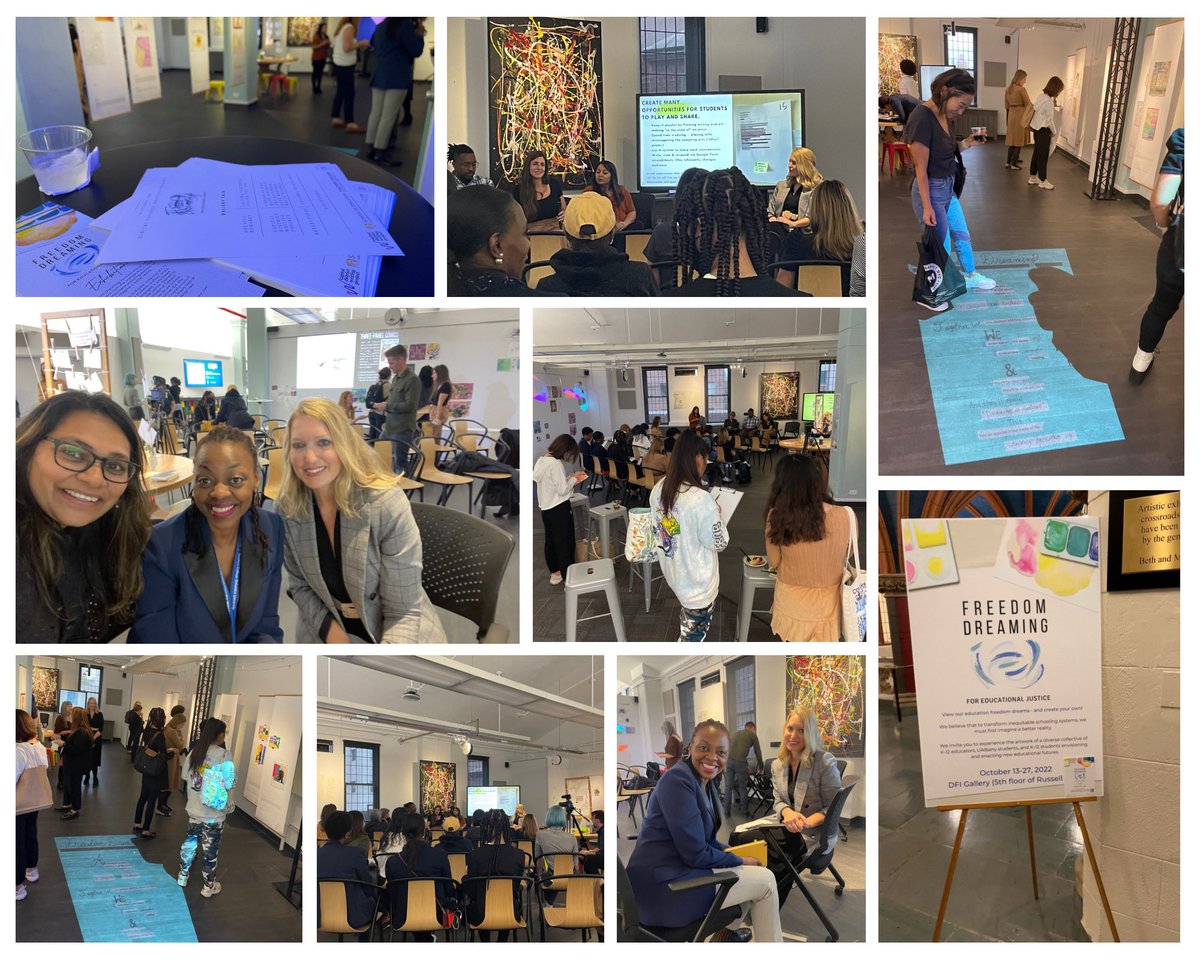 What are your freedom dreams for educational justice? Thank you to the Teachers College Digital Futures Institute for hosting this exhibition featuring the art and writing of our teacher writers, K-12 students, and Touhey Family Fellows!