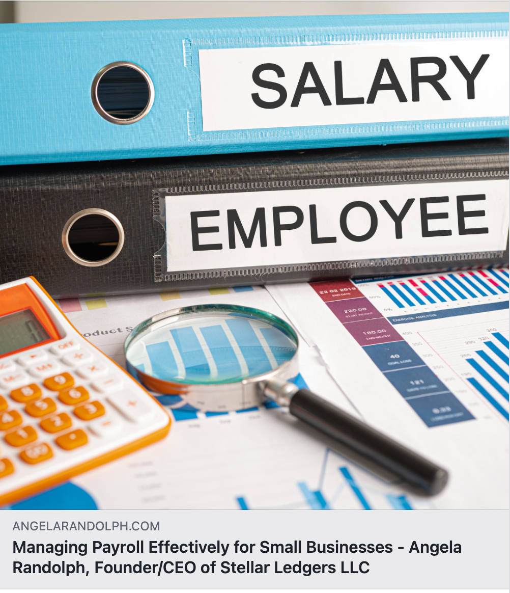 AngelaTheCFO's tweet photo. Do you have a staff of employees? If so check out our latest blog post on managing payroll effectively for small businesses. 

#payroll #smallbusinesses #employees #businesstips 

Read more via the link in the BIO or on our personal brand website here: https://t.co/oYC13XpJSu https://t.co/Ez9Ikr1eKs