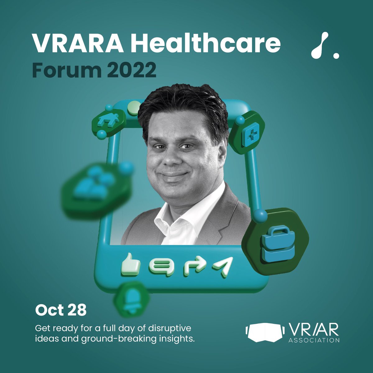 Aimedis will participate in the VRARA Healthcare Forum 2022 event on Friday 28th. Full day of thought-provoking presentations, inspirational talks, interactive roundtables, and a lot more.🧠👨‍⚕️ You can register at hopin.com/events/vrara-h… ⏳ #aimedis #healthcare #event #metaverse