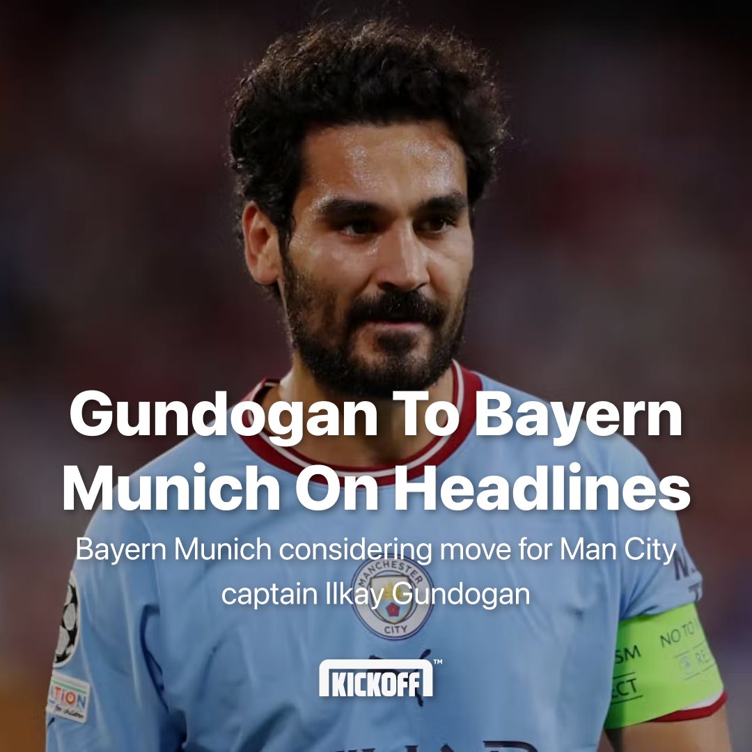 kickoff_day's tweet photo. Bayern Munich are considering a move to take Ilkay Gundogan back to Germany next summer, 90min understands. 😎 https://t.co/lvSRH4AGfV