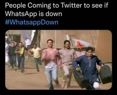 CodingMaker's tweet image. people coming to Twitter to see if WhatsApp is Down
#WhatsAppDown