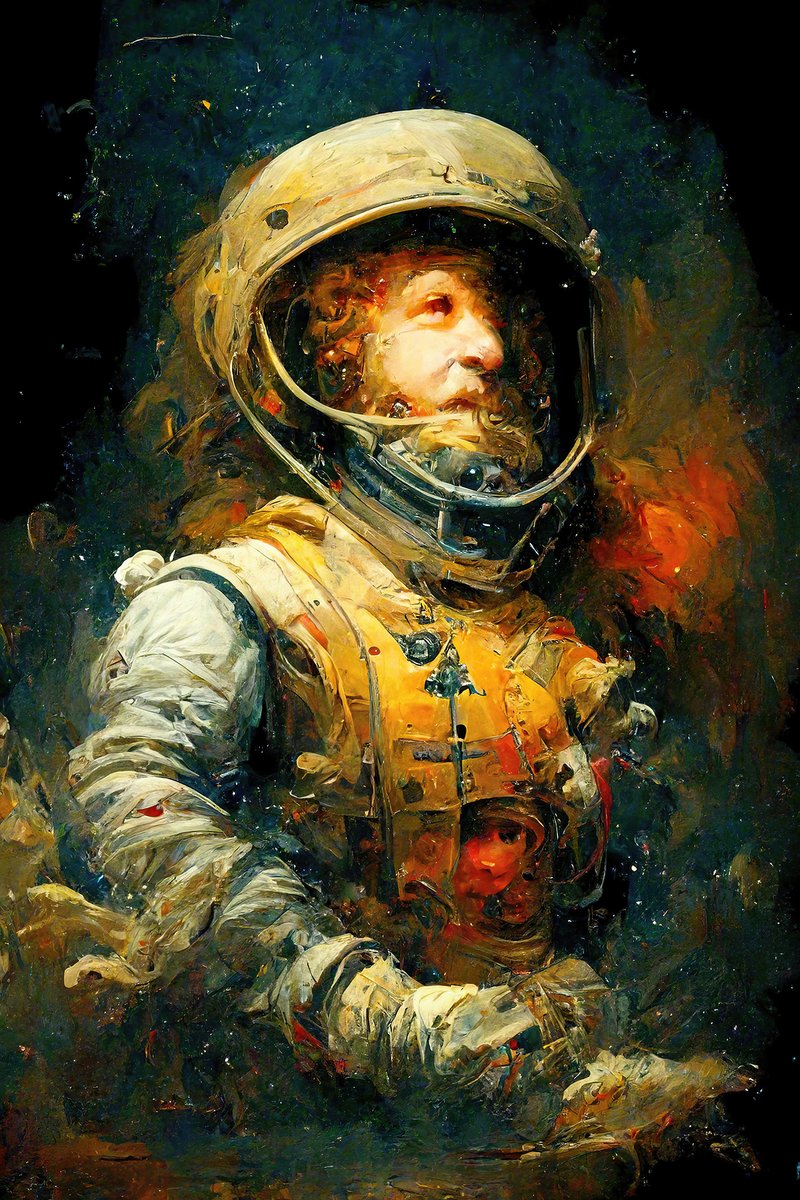 artaicademy's tweet photo. This is ground control to major Tom in the style of Rembrandt 👩‍🚀🚀 Art imagined by you, painted with AI.
#majortom #spaceoddity #bowie #Rembrandt #ClairObscure #Midjourney #midjourneyartwork #aiart #aiartcommunity https://t.co/VKqQMkP88r