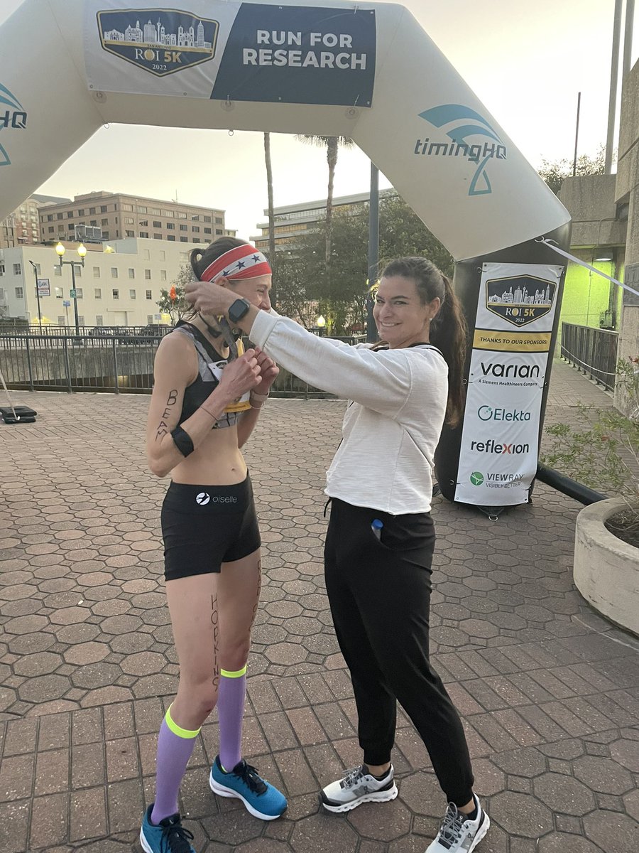 My girl @AnnaLaVigneMD is the #1 female finisher! @RO_Institute the most amazing human all around! #ASTRO22