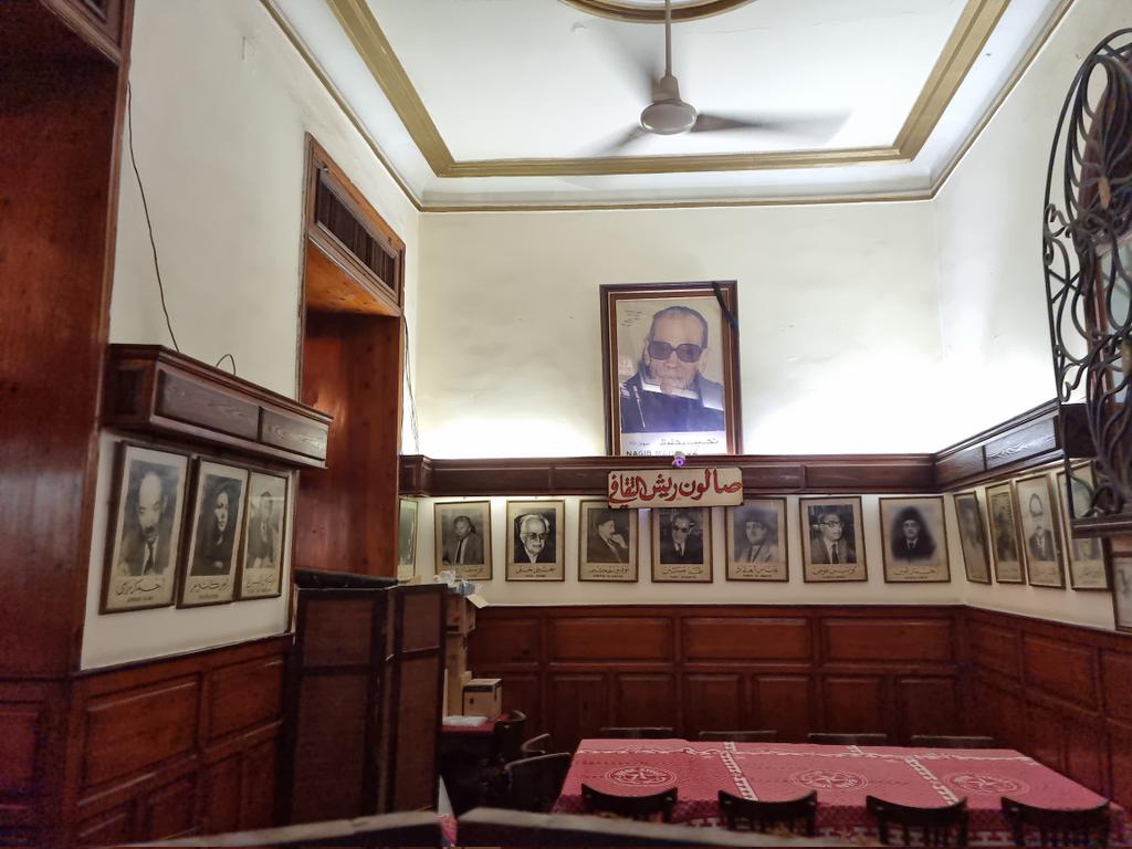 Lunch at Cafe Riche, founded in 1908. A hub for intellectuals and revolutionaries for decades, it has an annex with photos of many including Naguib Mahfouz the Nobel Prize winning author of the Cairo Trilogy. Food is average but it breathes history. Chicken livers for me.