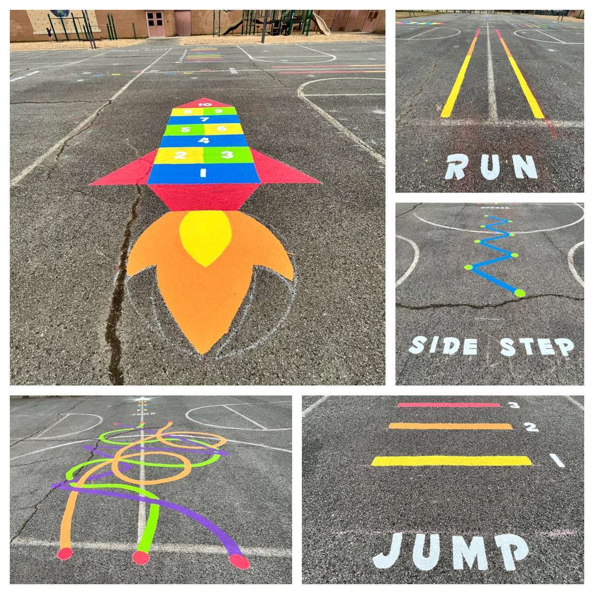 apscspr's tweet photo. Thanks to the our partners from Arlington Healthy Community Action Team (HCAT), we have amazing new murals on our outdoor blacktop area!  We are so excited to enjoy the colorful movement-encouraging artwork at recess today! #APSisAwesome #APSVolunteersareBack #APSGetInvolved https://t.co/xA8m9vRolv