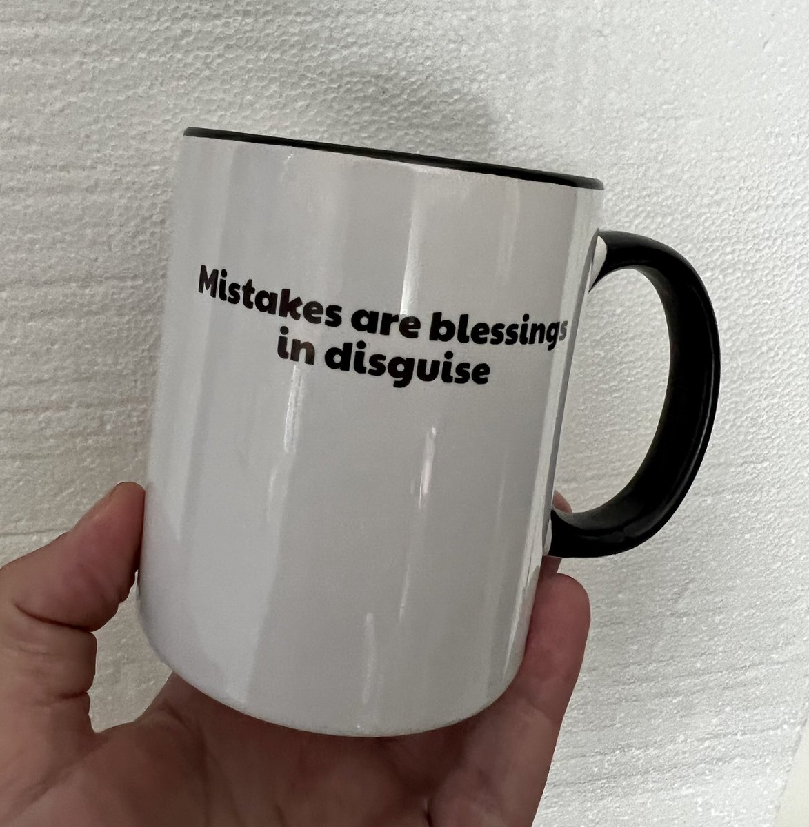 imalbertoalonso's tweet photo. AA Approved mug! 

Mistakes are blessings in disguise! https://t.co/7nRybhCyyG