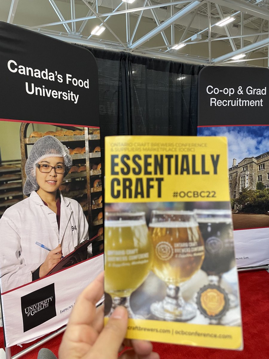 Come by and see us at the Ont Craft Brewers Conference! #ocbc22 #hireguelphcoop #canadasfooduniversity ⁦@ExpGuelph⁩