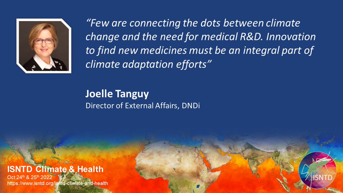 The #globalhealth, R&amp;D and #research communities are poised to be essential partners in tackling the #ClimateCrisis. Joelle Tanguy describes <a href="/DNDi/">Drugs for Neglected Diseases initiative</a> 's unique approach to #climate and #health at #ISNTDClimate