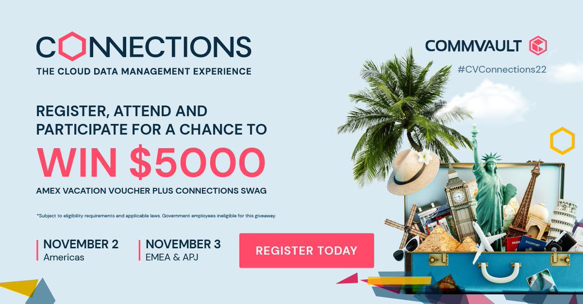 Need another reason to attend #CVConnections22? Register and attend our event on November 2nd or 3rd and be in the running for an AMEX vacation voucher worth $5,000 USD. What are you waiting for? ow.ly/WL5F1049Fsh