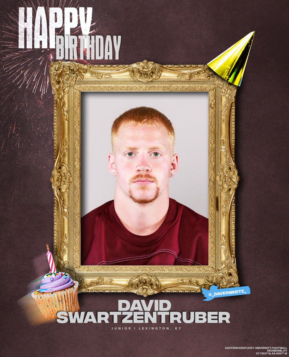EKUFootball's tweet photo. Happy Birthday @_daveswartz_ !! #E2W #MatterOfPride https://t.co/tcWRnH6nHU