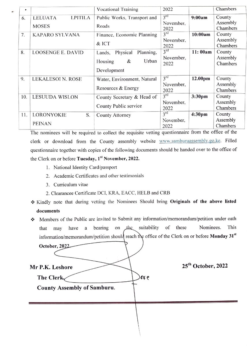 County Assembly Of Samburu tweet media