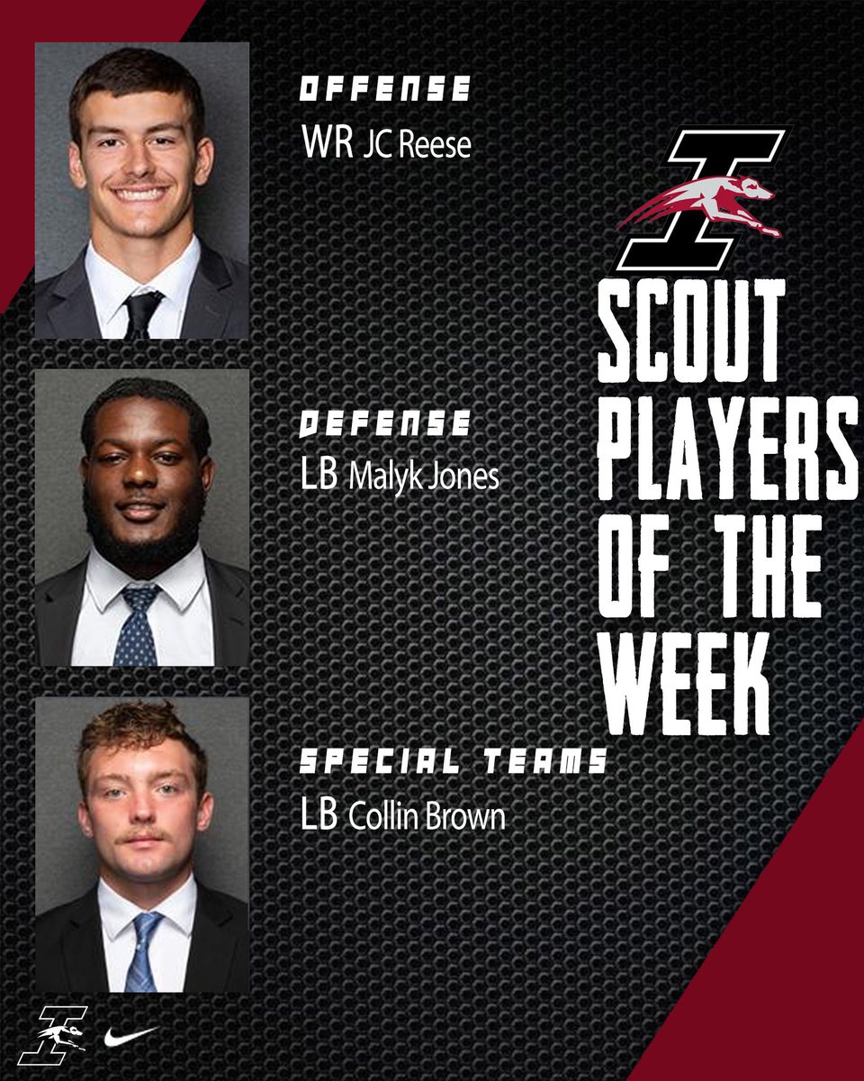 UIndyFB's tweet photo. Congratulations to our Scout Team Players of the Week vs Quincy!  #WorkWins https://t.co/3tlCQdQB9j