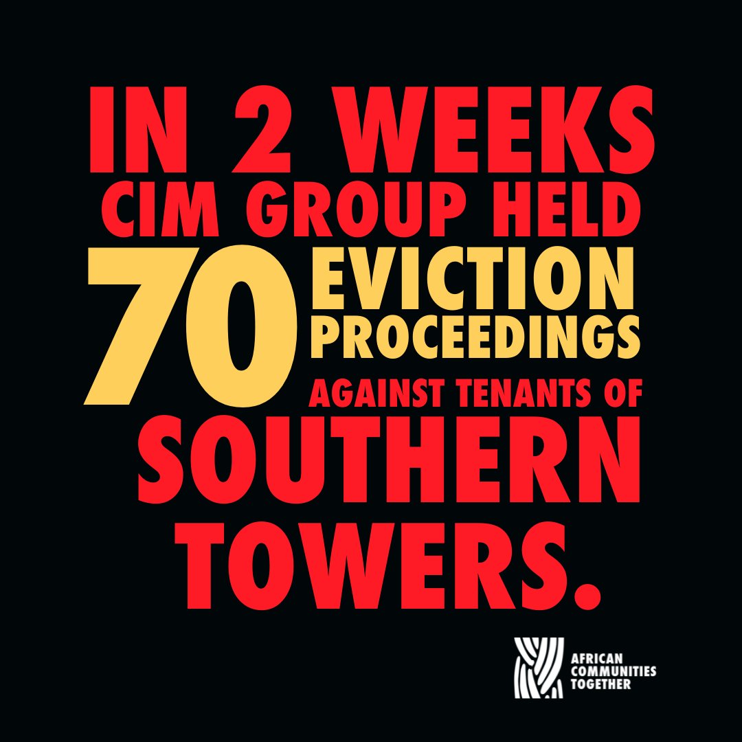 Between 9/27 and 10/17, #CIMGroup comprised 20% of all eviction hearings in Alexandria, VA, the overwhelming majority of which were against Southern Towers tenants. 

#ACT4SouthernTowers #Housing #tenantsrights #nova #nothernvirginia #immigration #investor #RealEstate #landlord