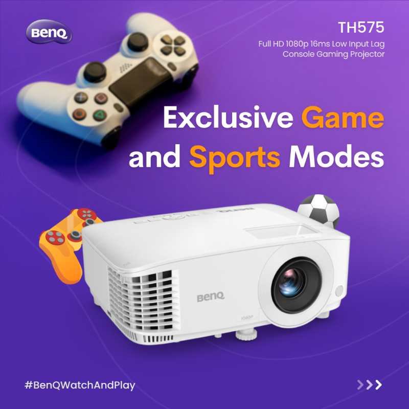 BenQEurope's tweet photo. 📽️⚽Enjoy football matches to the fullest, no matter if its during sunny day or late at night, with #TH575 3800lm High Brightness #Projector!
⭐Exclusive game and sport modes together with 10W powerful speaker put TH575 on Top of our recommendation list.
#BenQ #BenQWatchAndPlay