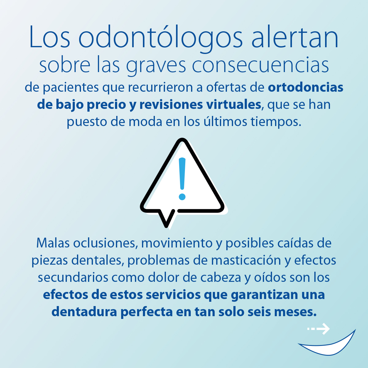 SolucionDentalE's tweet photo. Las organizaciones profesionales de odontólogos alertan sobre las ofertas de ortodoncias a bajo precio y a distancia, y sobre los daños que pueden ocasionar. 
@CFMadridRio  #CuidaTuSonrisa #clinicadental #ortodoncia #saludbucal #saludybienestar https://t.co/A4YuSvOua5
