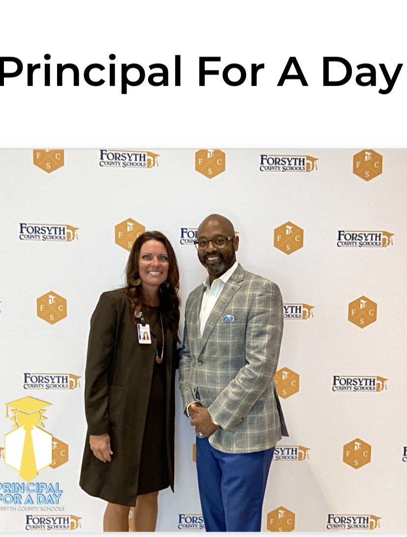 Excited to spend the day with Mr. Robert Hill at Whitlow Elementary! #FCSPrincipal4Day