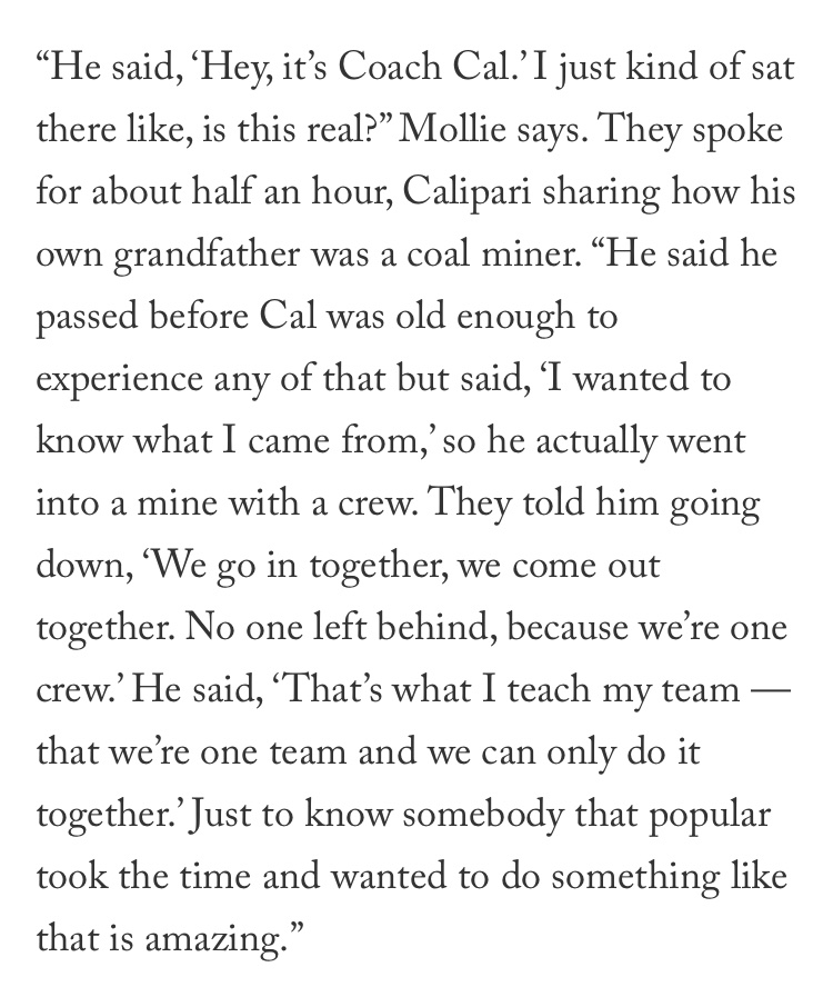 KyleTuckerCBB's tweet photo. The coal miner who rushed to the Blue-White game with his son while still covered in dust — and went viral for it — had a shock waiting when he got above ground Monday after work. 

John Calipari wanted to talk. https://t.co/W5Fh0P6nMp