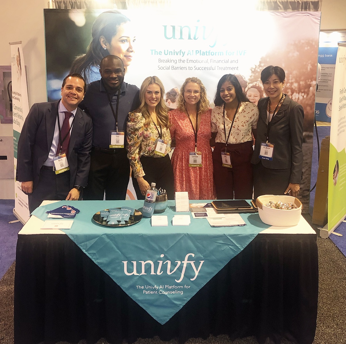 Univfy's tweet photo. Live from @ReprodMed #ASRM2022 Conference in Anaheim! Have you visited us yet in the expo hall at booth 1921? Stop by and say hello to the Univfy team. #ASRMAnnualCongress #ASRM2022 #ivf #fertility #fertilitytechnology #aifertility #reproductivehealth #fertilityscience https://t.co/w4yMEEfAy2
