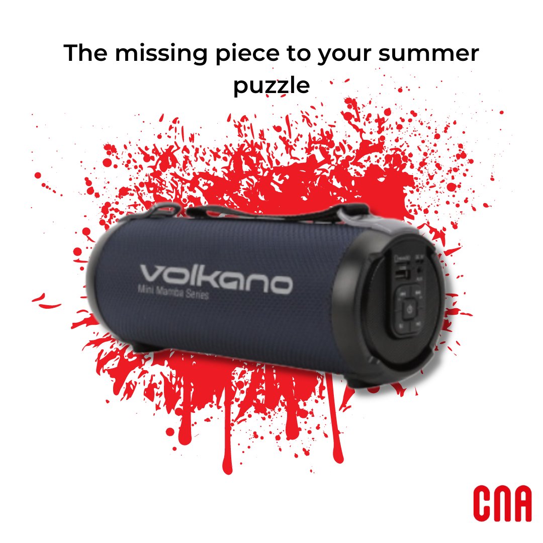 Your summer just isn’t complete without the perfect Volkano speaker for those hot pool days.

Purchase this speaker and more at any CNA store or online.

#speakers #cna #completesummer
