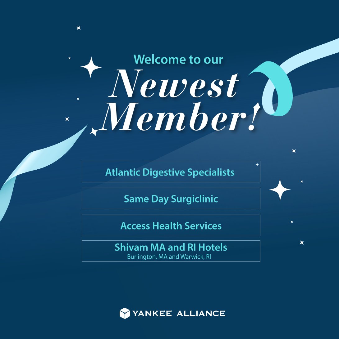 YankeeAlliance's tweet photo. Weβd like to welcome our #newmembers to Yankee Alliance! We look forward to working strategically and innovatively together to close the gap on out of pocket spending and achieve ultimate savings. π #newmembers #grouppurchasing #yankeealliance #healthcaresavings https://t.co/smxPmuEdy3