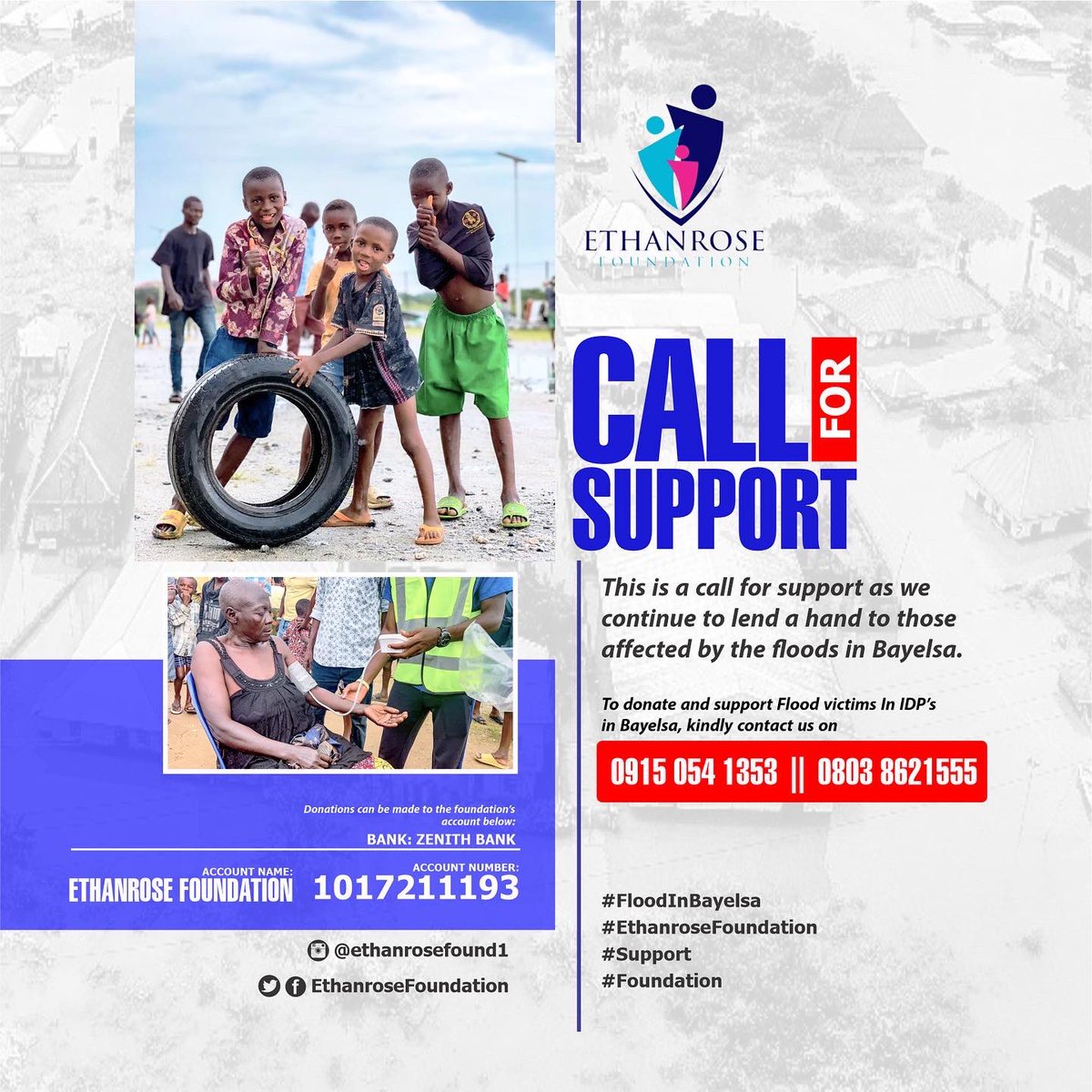 ethanrosefound1's tweet photo. Every help would be meaningful to those displaced by the flood.

Let’s continue to do this together as we help cushion the effect, please 🙏🏾 
May God bless &amp; increase us all as we give.

Thank you for your continued support 

🙏🏾

#Flood #FloodInBayelsa #Ethanrose #donate #support https://t.co/XCVKcvSSoI