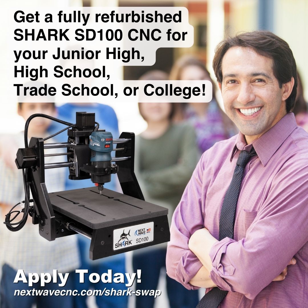 nextwavecnc's tweet image. Apply today! We&apos;d love to get your school an SD100. ow.ly/ZyuR30srxOC