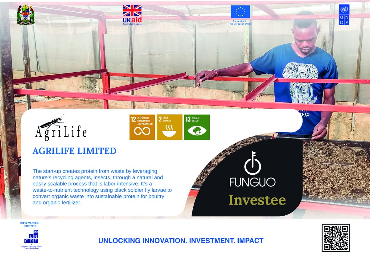 undptz's tweet photo. Congratulations @AgrilifeTz π₯³π for being selected as one of the 26 investees of the first cohort of the @Funguo_Tz funding round by @undptz @UNCDF and funded by @undptz @EUinTZ @UKinTanzania
#InnovationFinancing #ImpactFinancing #UnlockingFinancing https://t.co/7vCmI7ocj9