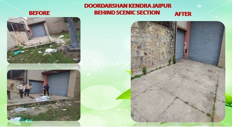ddrajasthantv's tweet photo. Swachchhta 2.0 campaign is going on in DDK Jaipur for the period 2 to 31 October 2022. Staff  is participating whole-heartedly and with full devotion in this campaign.
#Swachchhta 2.0 #mib https://t.co/KLDFigETFk