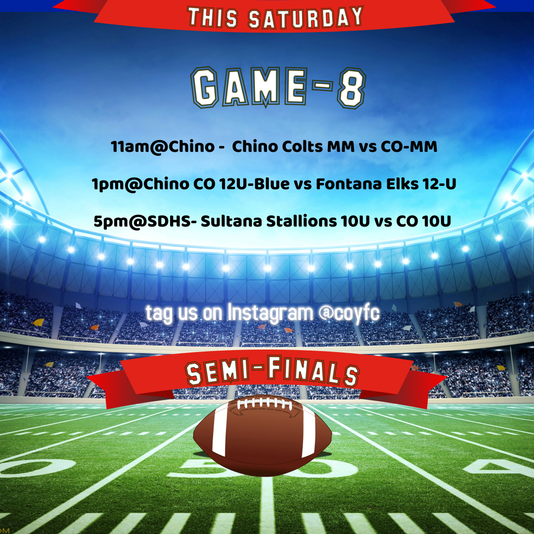 COYFC's tweet photo. Good Luck everyone !! 🏈📣💙💛 https://t.co/ktRm4f2ymz
