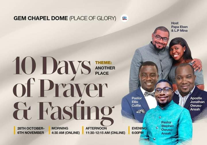 PapaEben_OAnsah's tweet photo. ANOTHER PLACE… Every teaching, declaration and Scripture is a PLACE! In Luke 4:17 Jesus found the PLACE where it was written!! From Friday, we are going to ANOTHER PLACE as these anointed servants of God minister to us! Don’t miss!! 

#GemChapelDome
#AnotherPlace https://t.co/8dnv883O2q