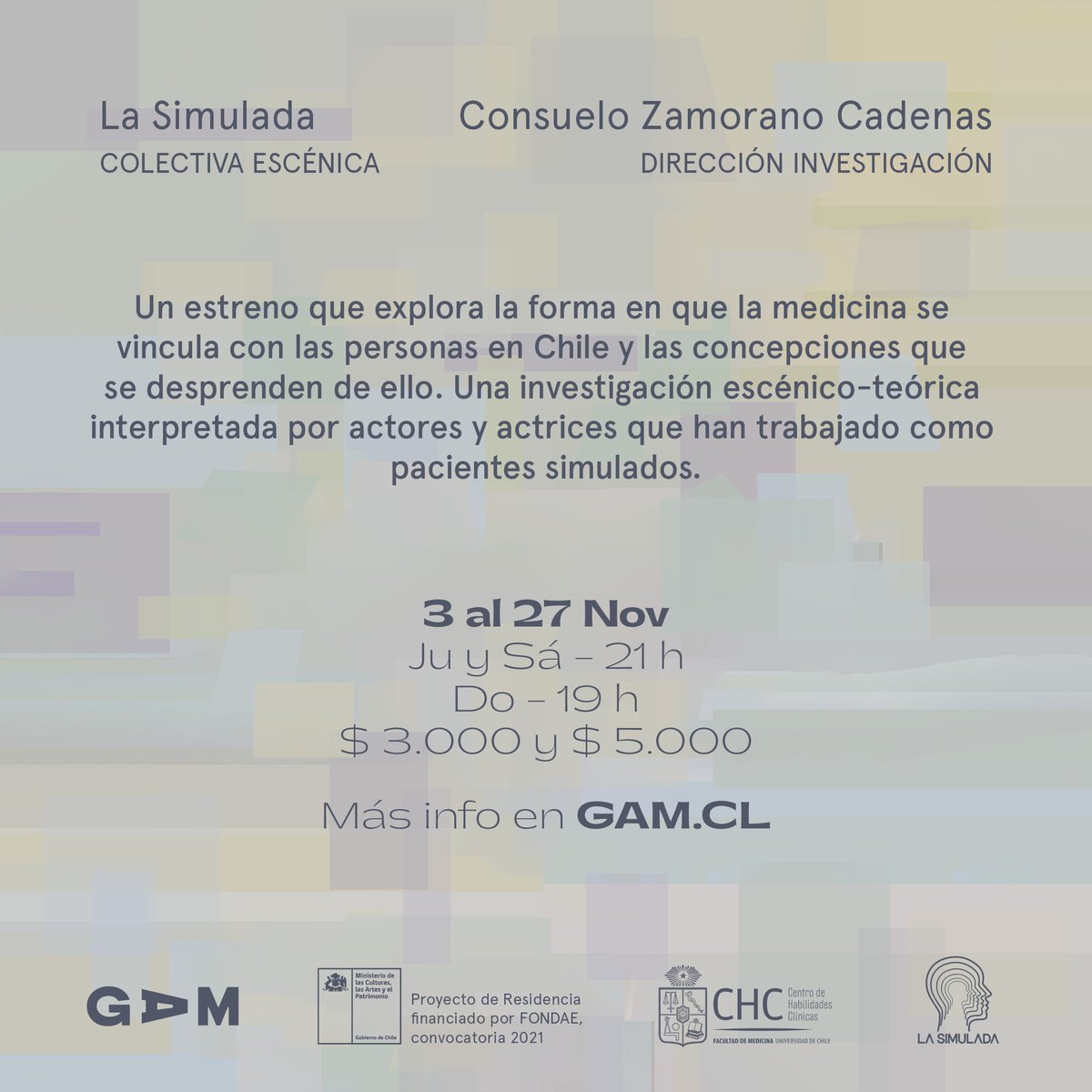 #ESTRENO La forma en que la medicina ⚕️ se vincula con las personas en Chile, llega con esta investigación escénico-teórica interpretada por actores y actrices que han trabajado como pacientes simulados. 😷
#VidaInVitro💟🧪 experimento-simulación 
+ info>> ow.ly/F78a50LjFZj