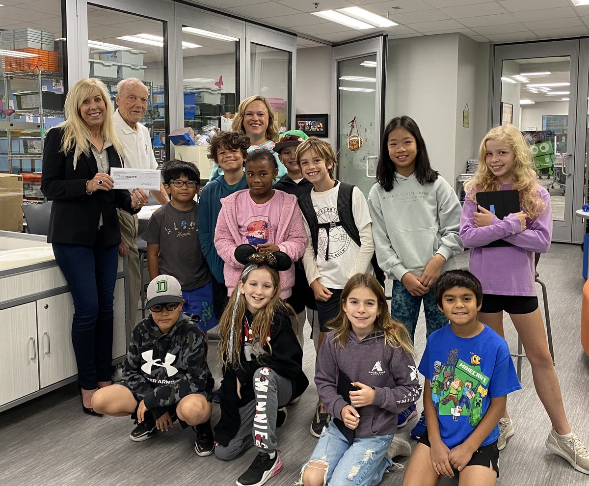 Fourth grade had the BEST start today by presenting a check for $938 to <a href="/MiracleLeagueSL/">MiracleLeagueSouthlk</a>. All of the money we raised came from our 4th Grade Garage Sale. #BetterTogether #DragonsHelpingDragons <a href="/rockenbaughES/">Rockenbaugh ES</a>